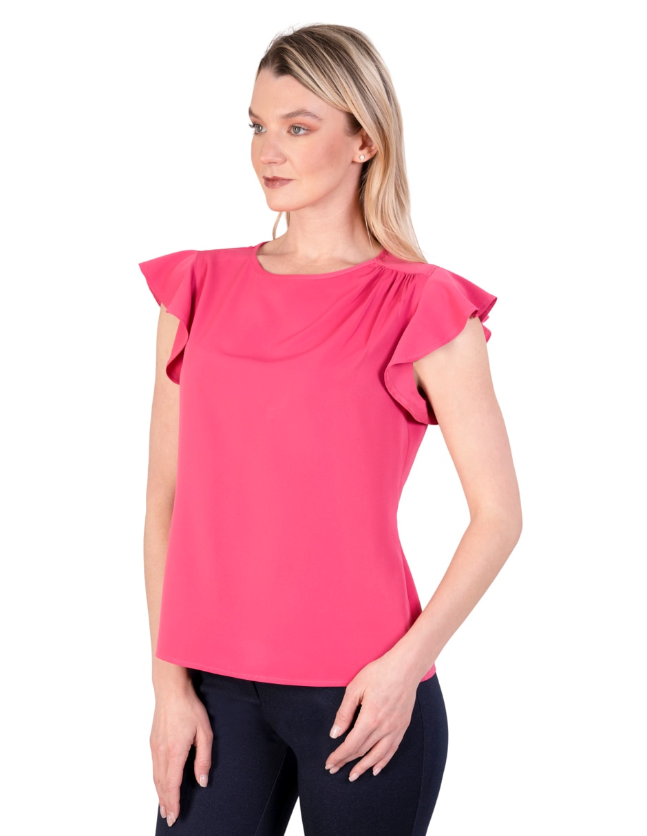 Blusa manga corta para mujer