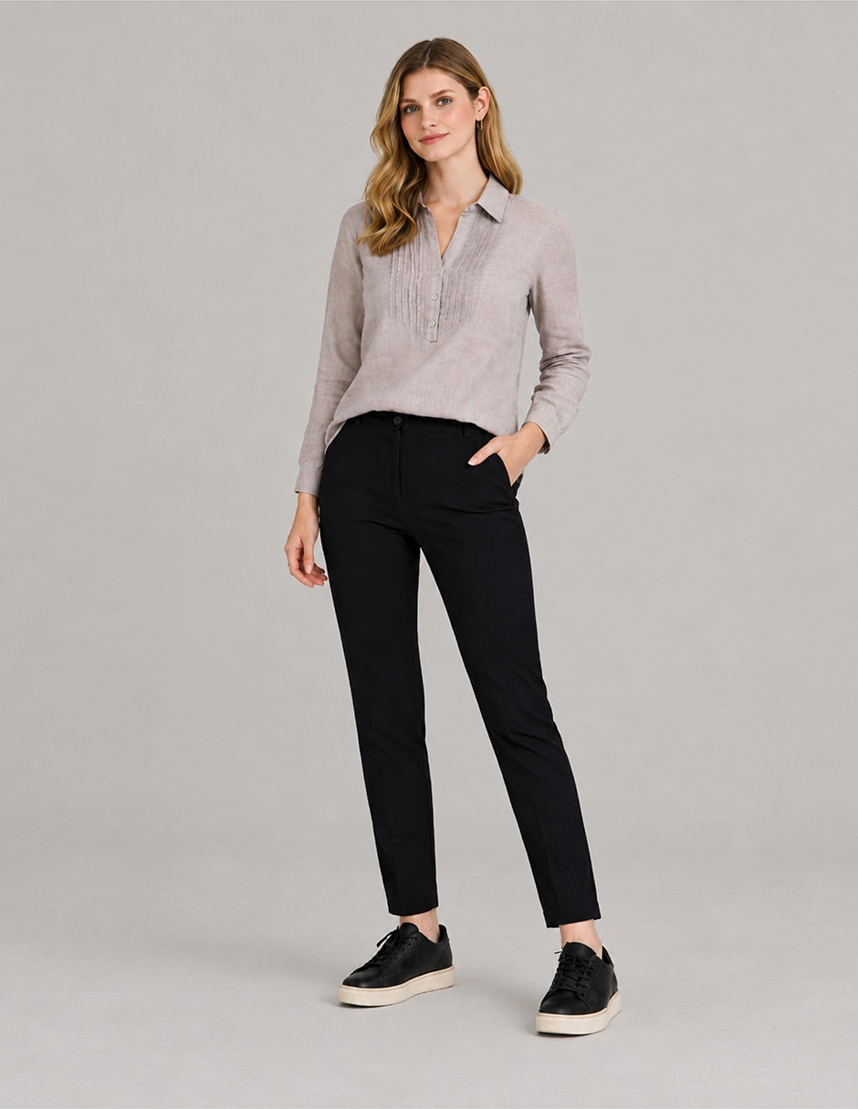 Pantalón de vestir slim para mujer