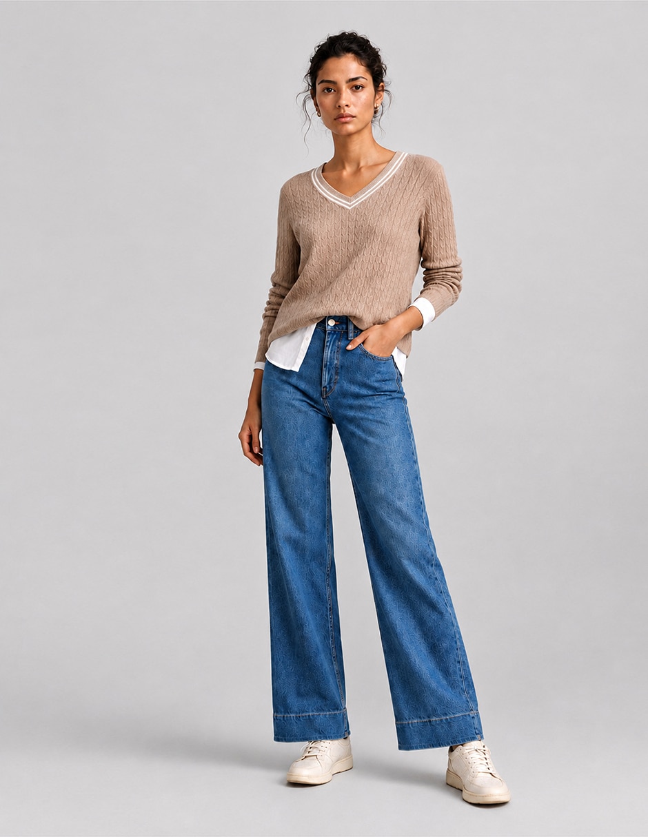 Jeans acampanado Dándara 5510-272 fw26 para mujer Jeans acampanado Dándara 5510-272 fw26 para mujer