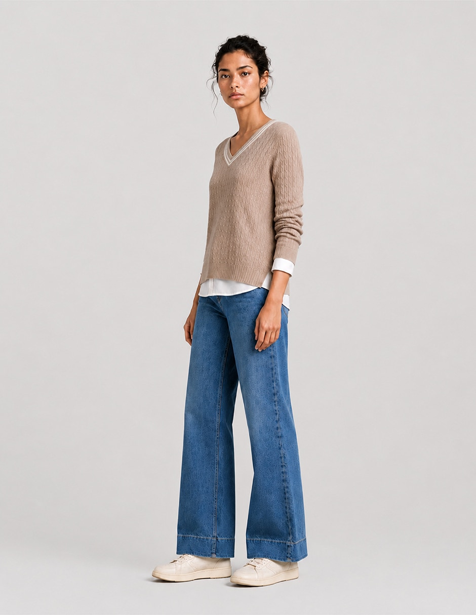 Jeans acampanado Dándara 5510-272 fw26 para mujer 3