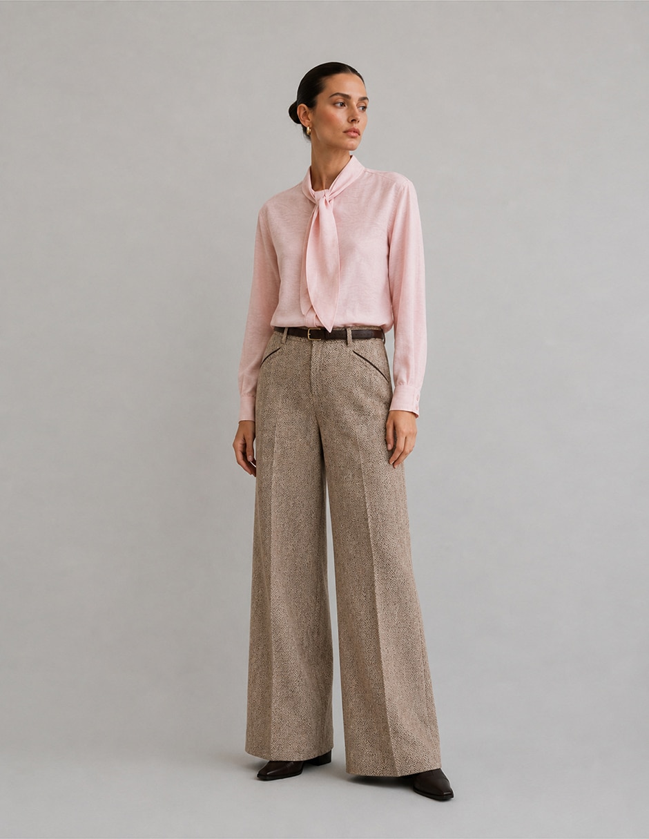 Pantalón fw26 acampanado para mujer Pantalón fw26 acampanado para mujer