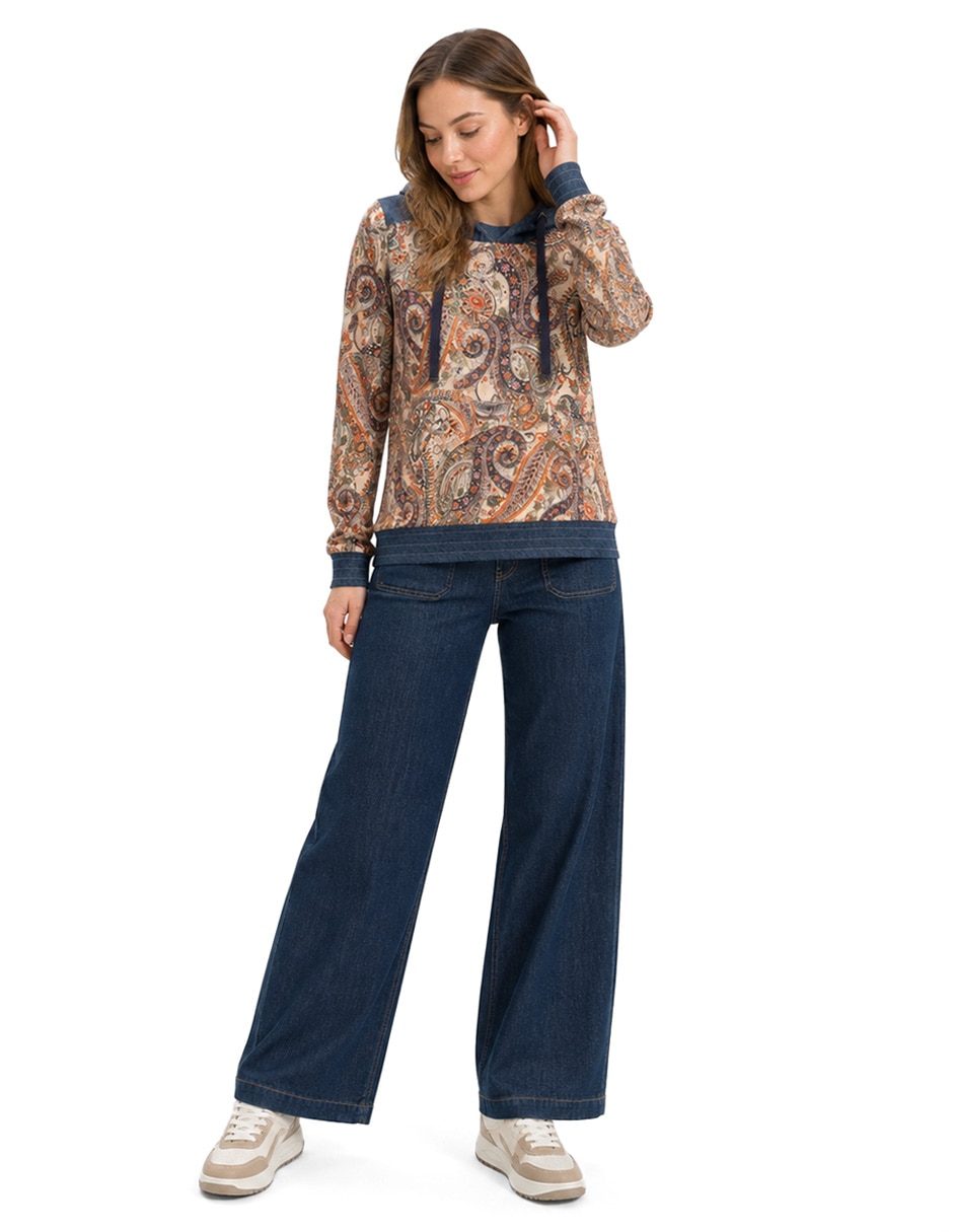Sudadera con capucha y bolsa comfort para mujer 2