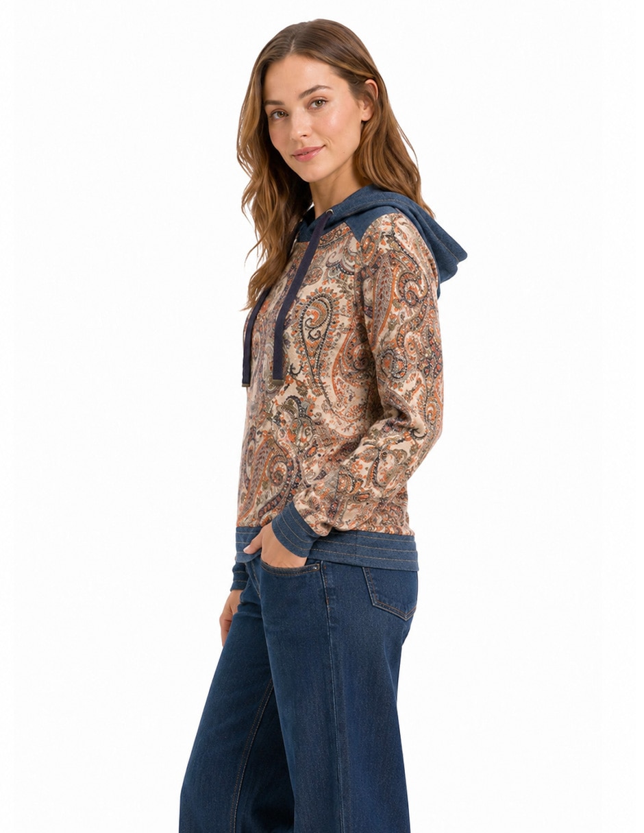 Sudadera con capucha y bolsa comfort para mujer 4