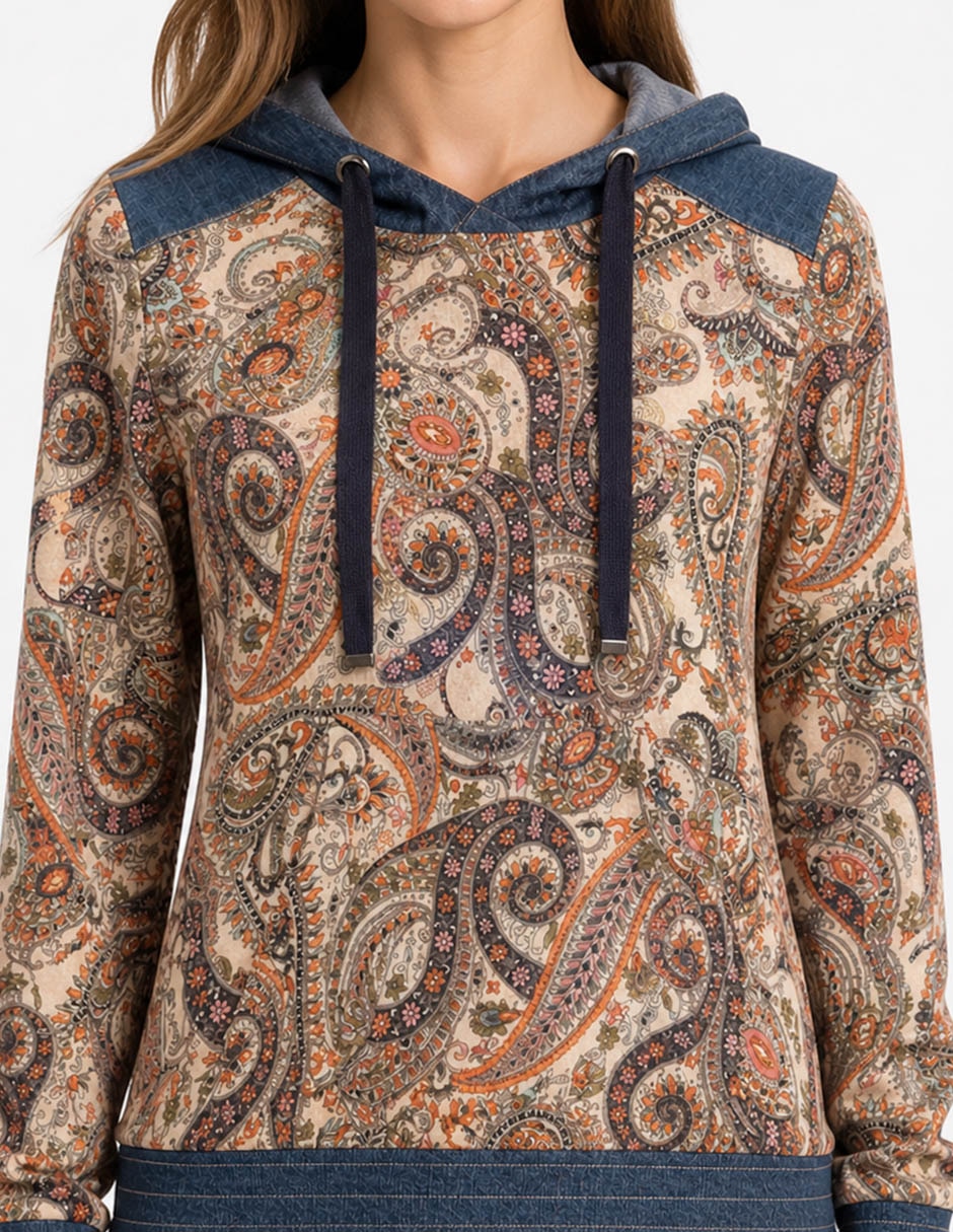 Sudadera con capucha y bolsa comfort para mujer 5