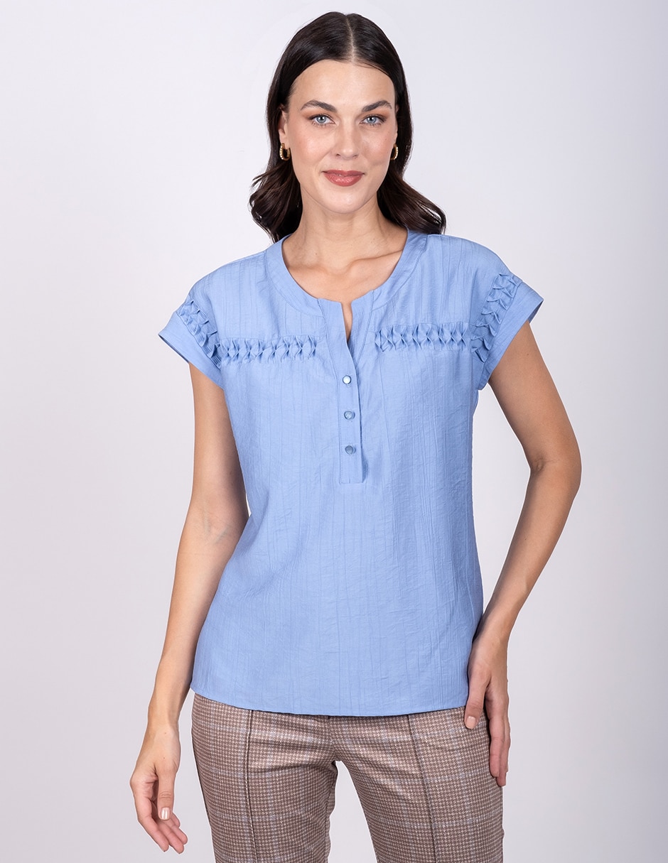 Blusa manga corta para mujer