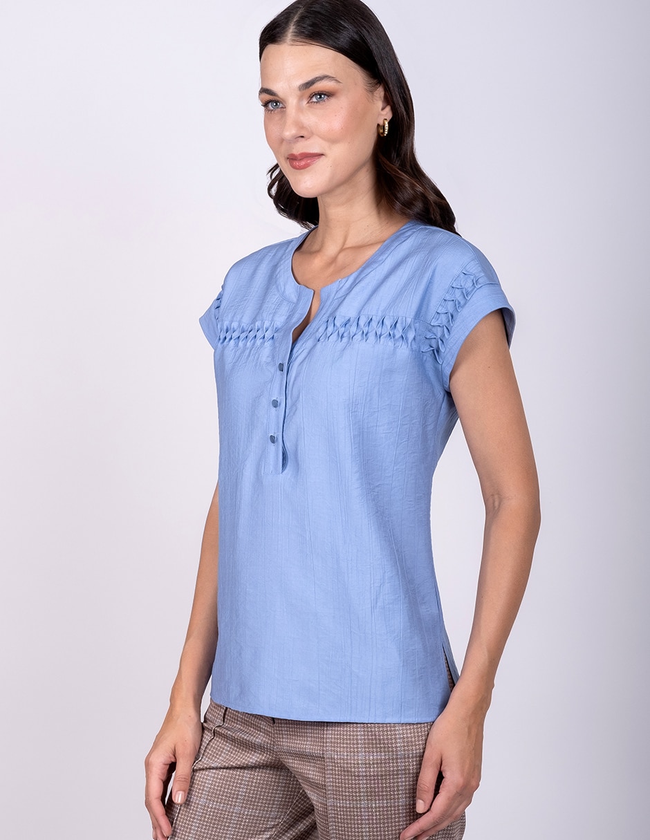 Blusa manga corta para mujer 4