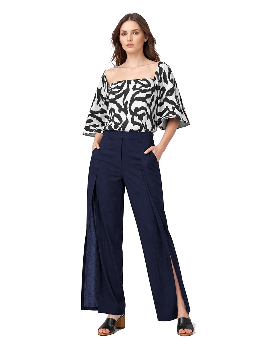 Pantalón relaxed amplio para mujer 3