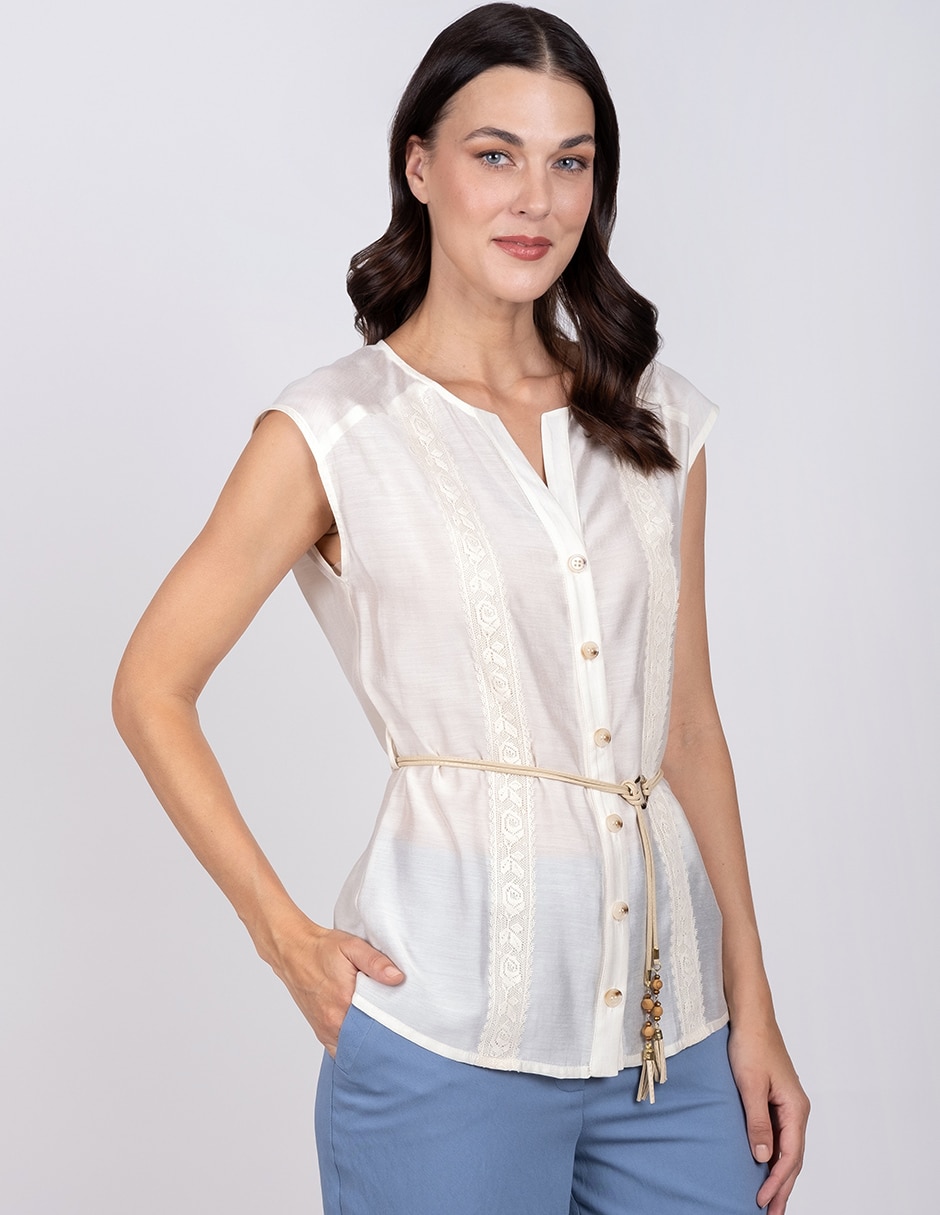 Blusa sin manga para mujer 4