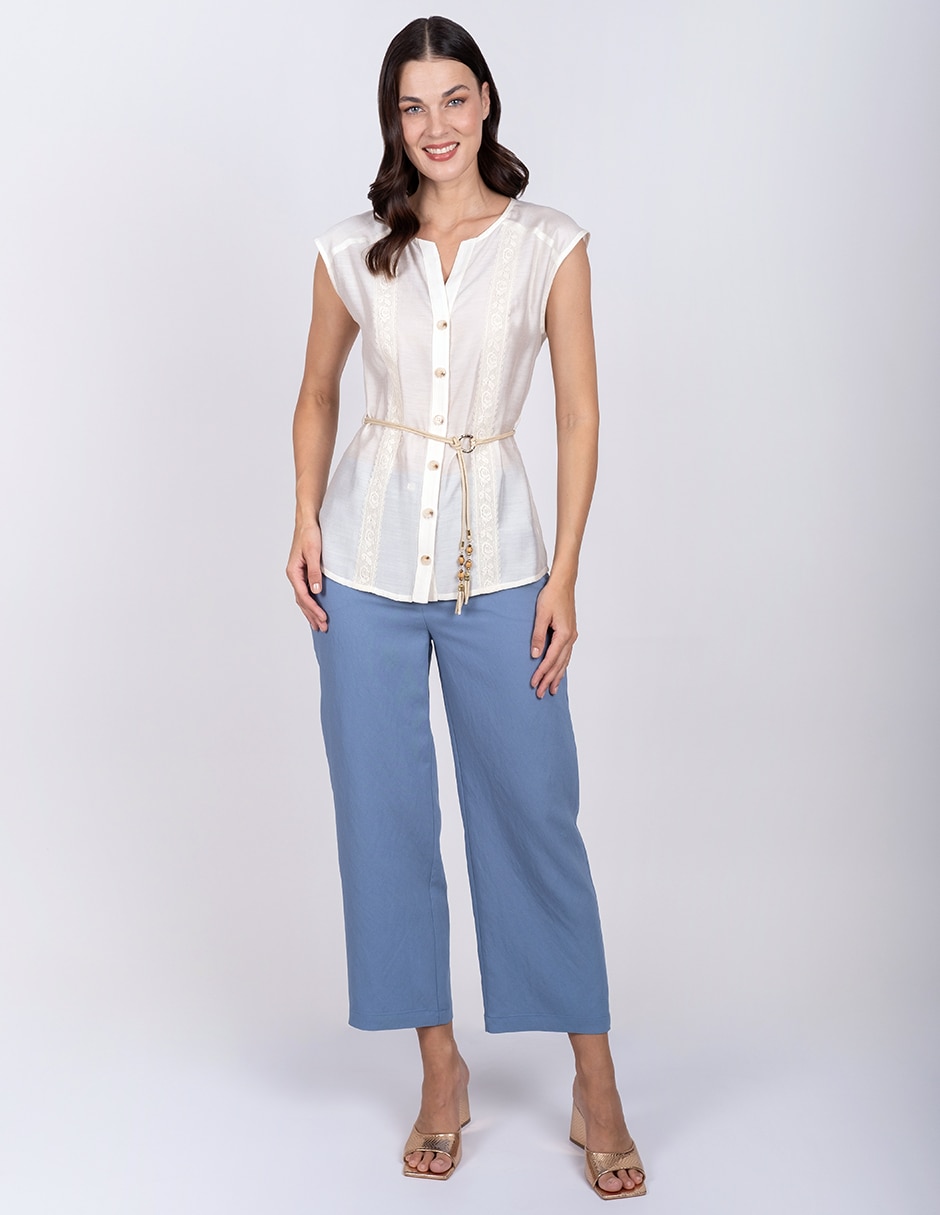 Blusa sin manga para mujer 2
