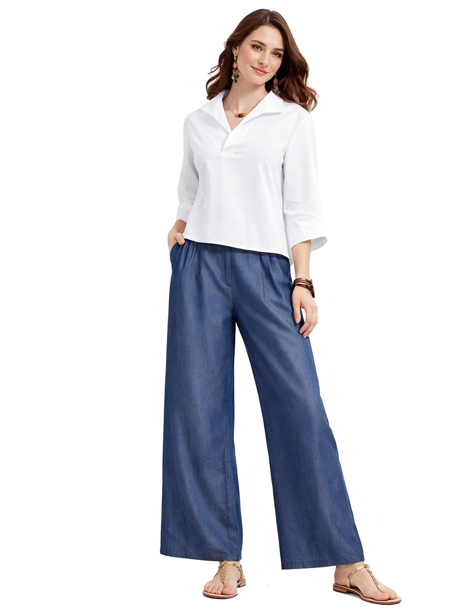 Pantalón relaxed amplio para mujer 3