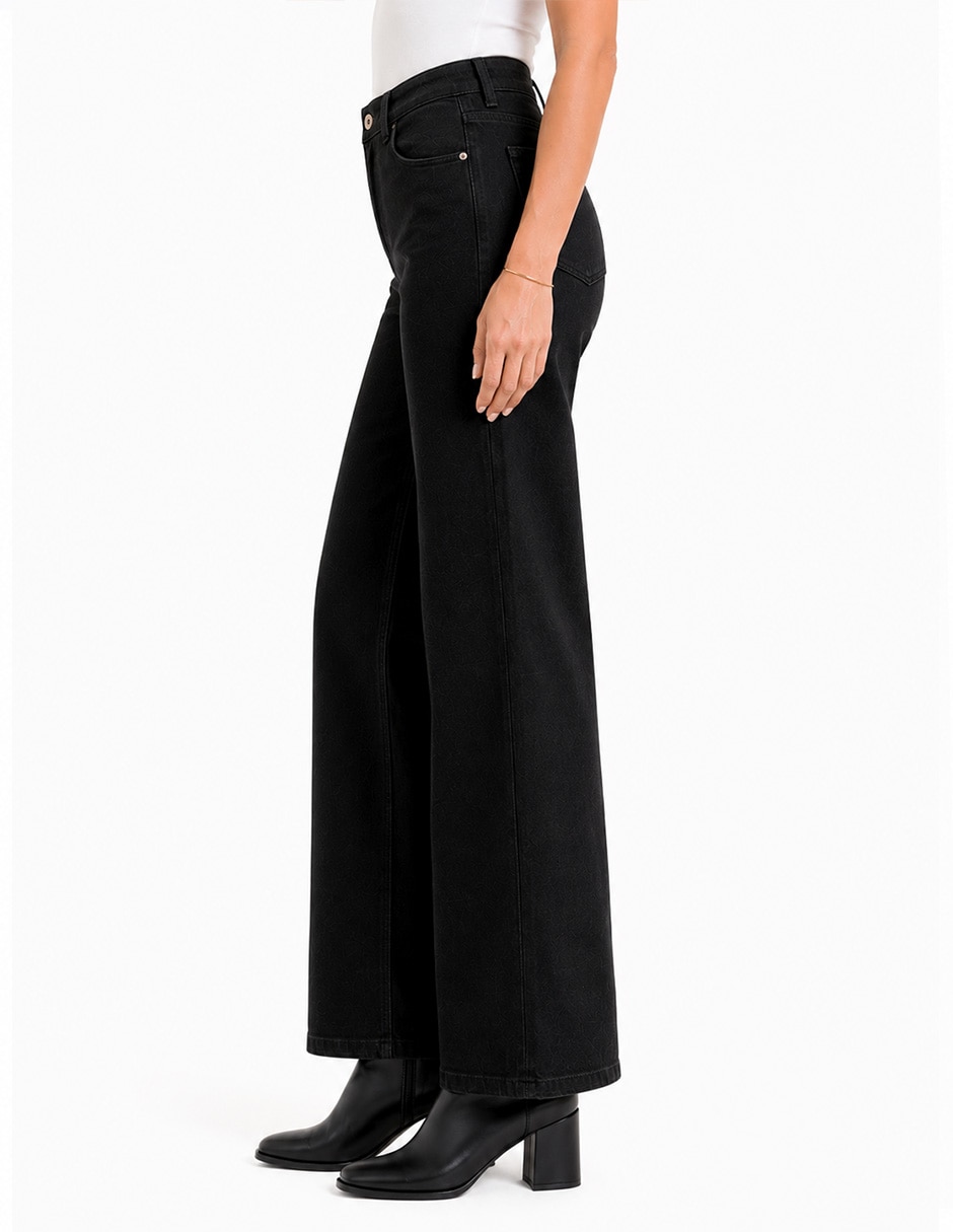 Jeans regular straight corte cintura para mujer 5