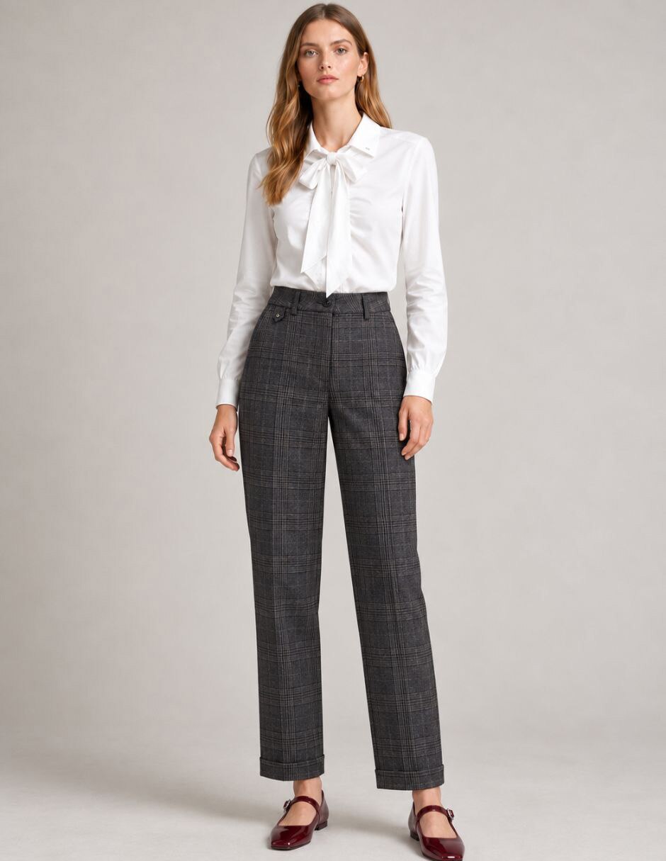 Pantalón de vestir regular para mujer 4