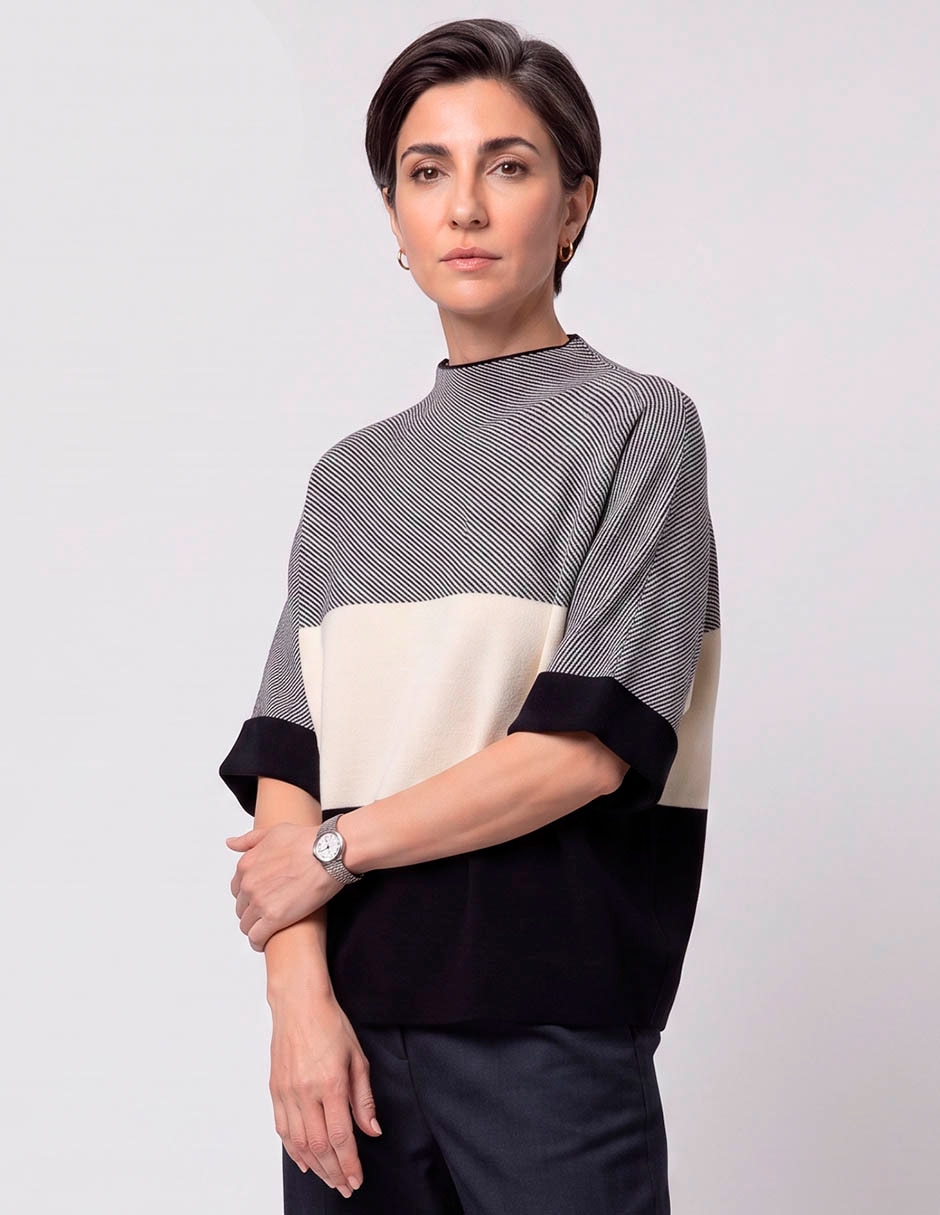 Suéter davinchy cuello alto para mujer