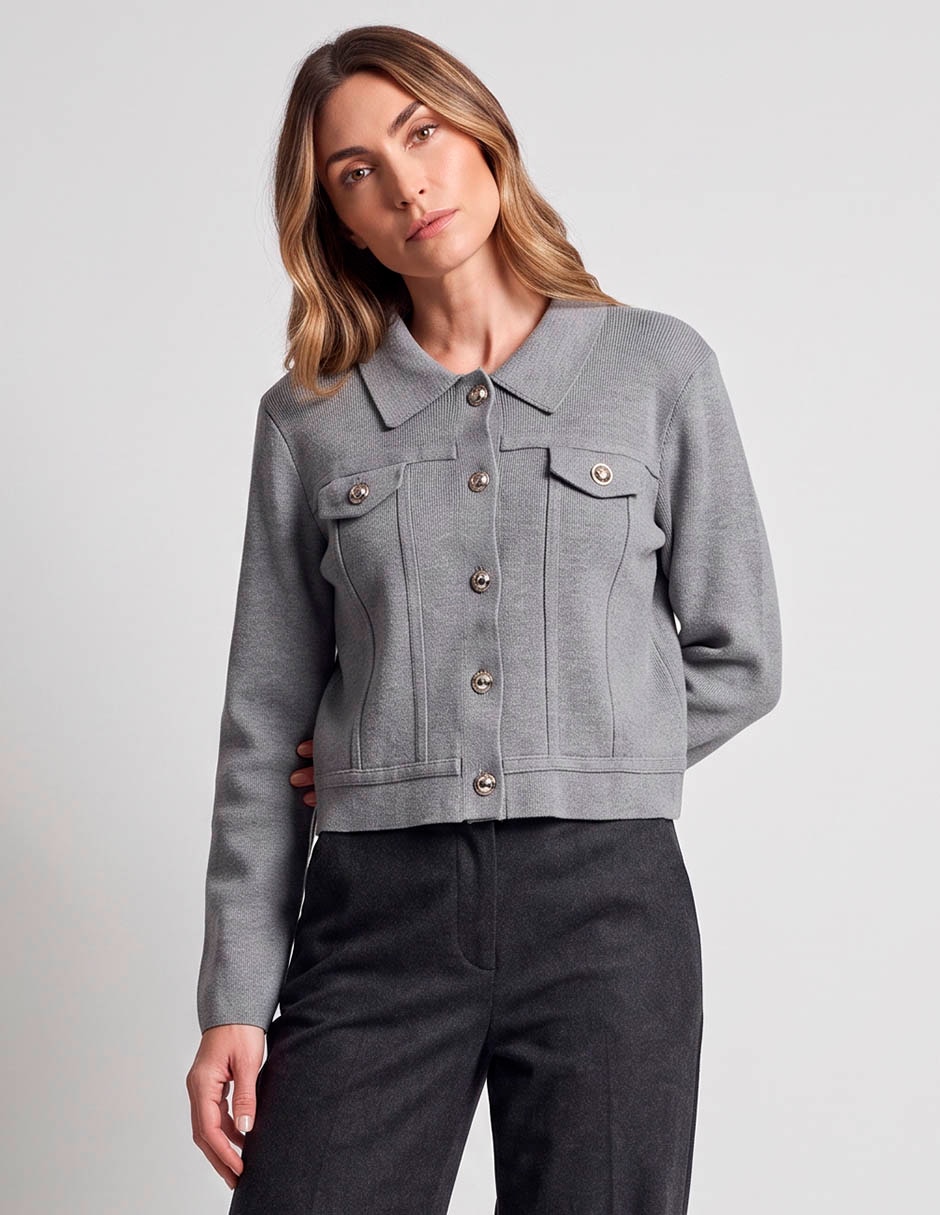 Suéter cuello camisero para mujer Suéter cuello camisero para mujer
