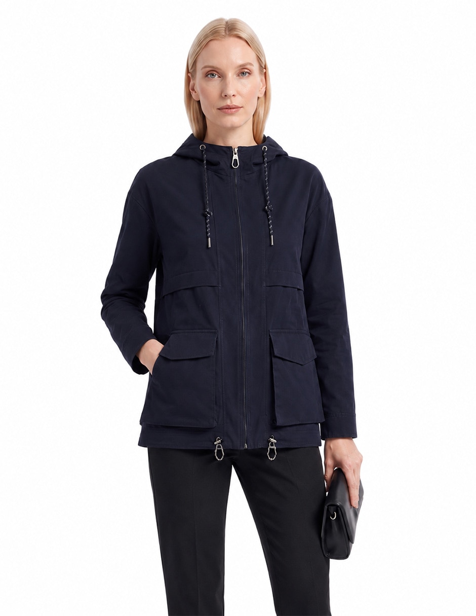 Gabardina resistente al agua con capucha para mujer Gabardina resistente al agua con capucha para mujer