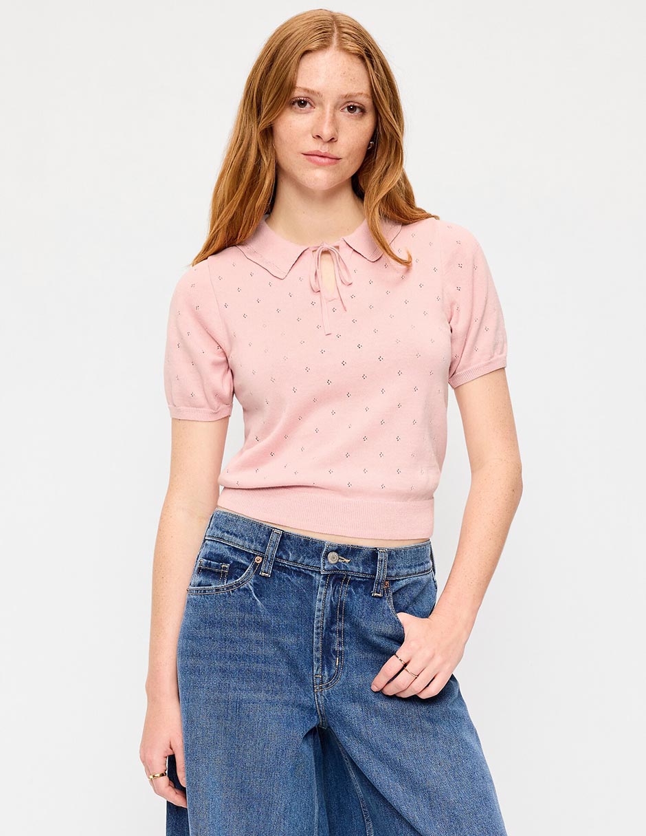 Blusa old navy manga corta para mujer