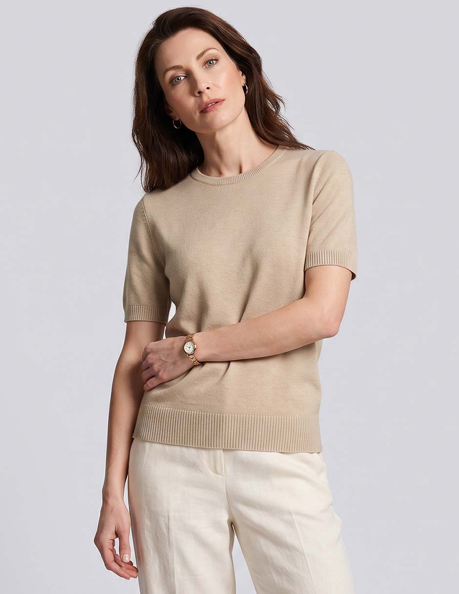 Suéter cuello redondo para mujer