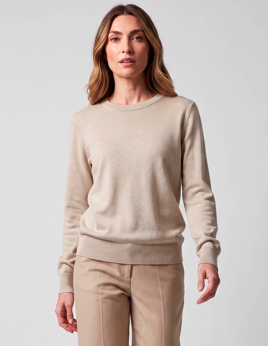 Suéter davinchy cuello redondo para mujer