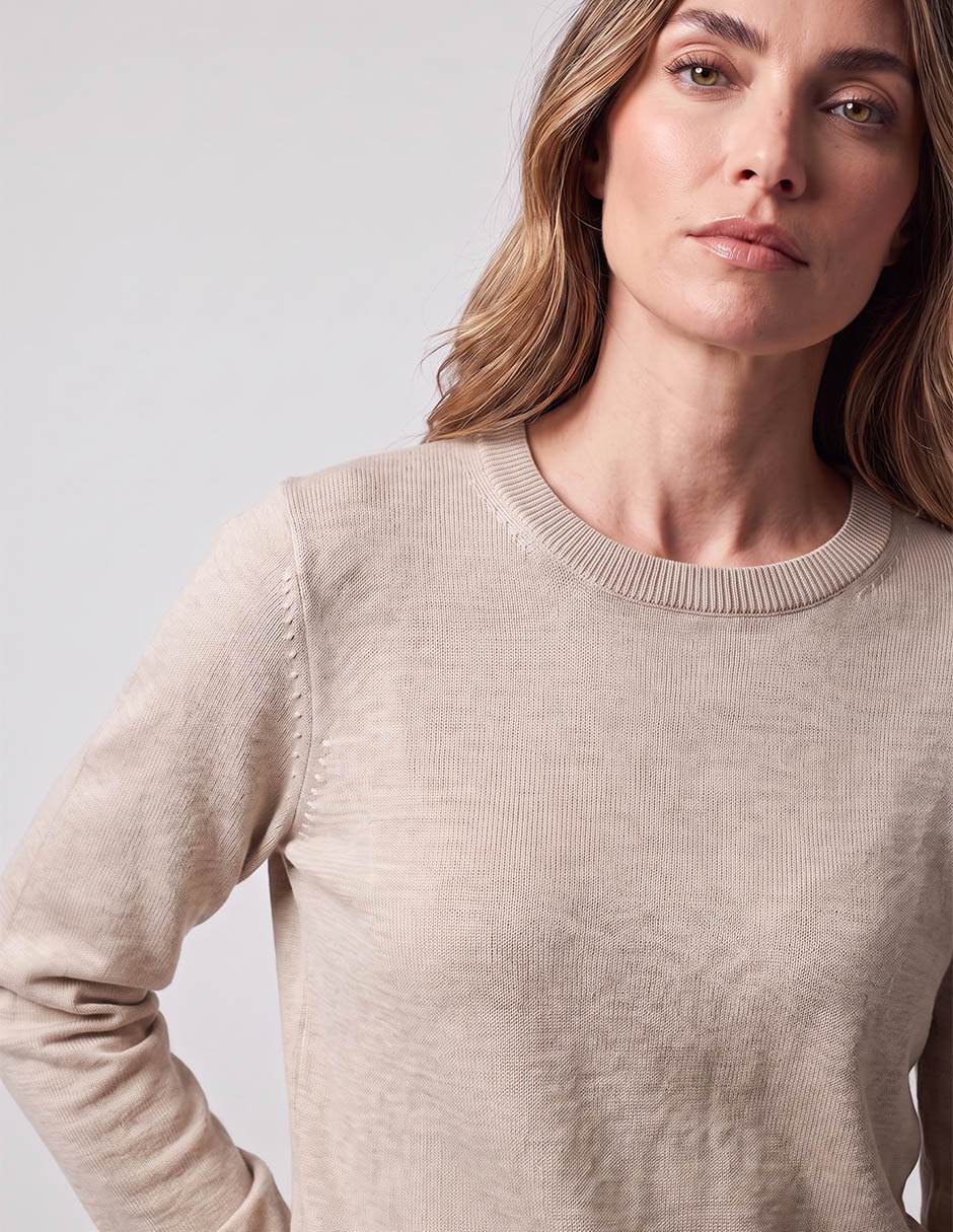 Suéter davinchy cuello redondo para mujer
