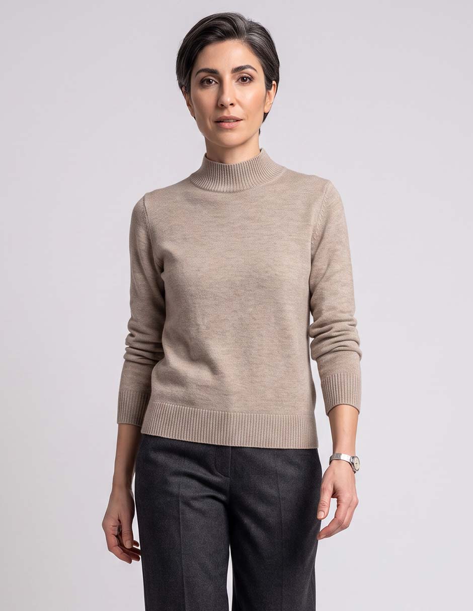 Suéter cuello alto para mujer