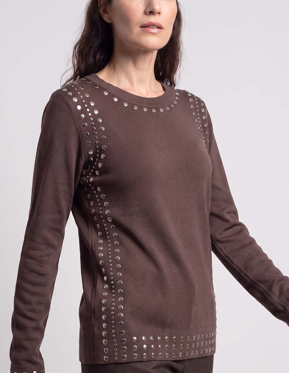 Suéter cuello redondo para mujer 3