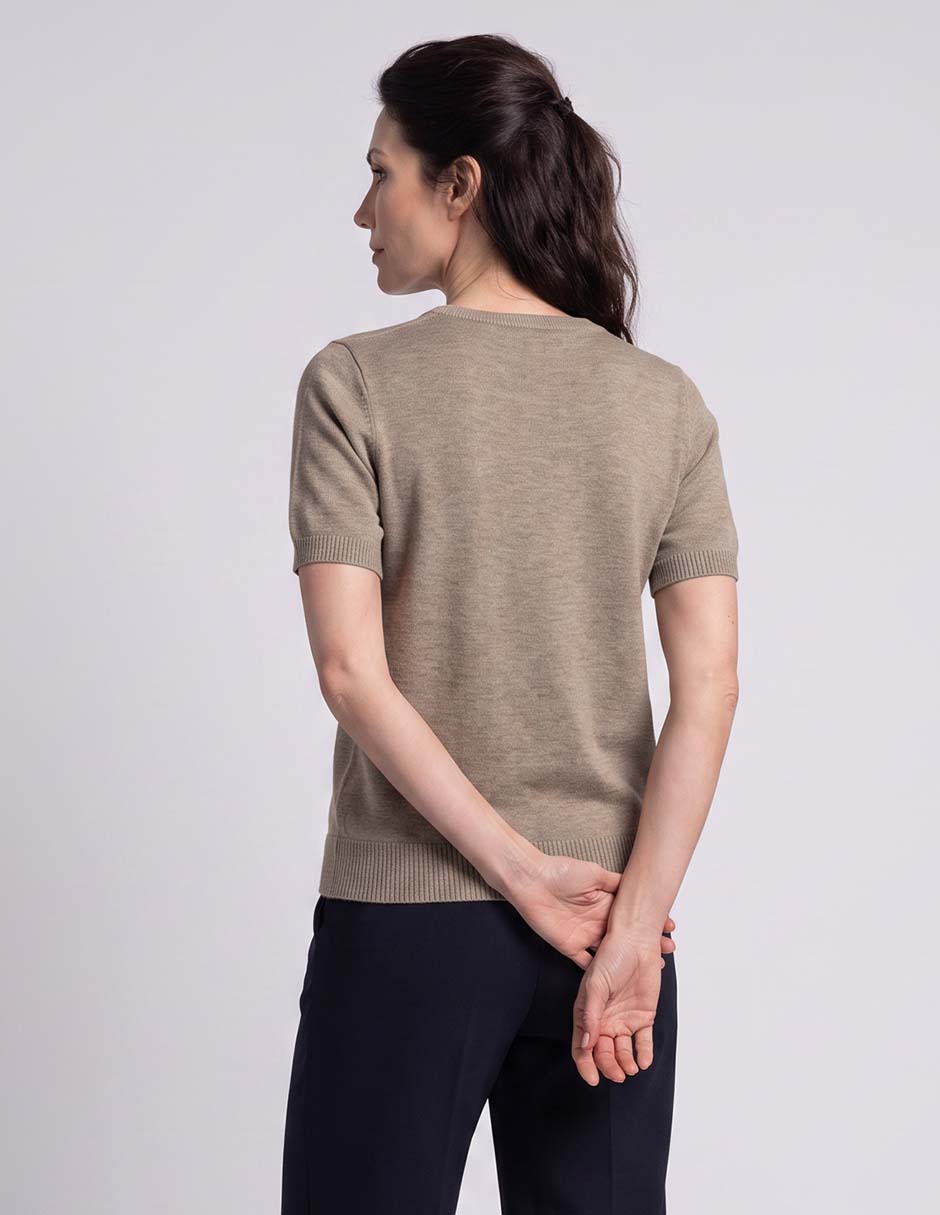 Suéter cuello redondo para mujer 2