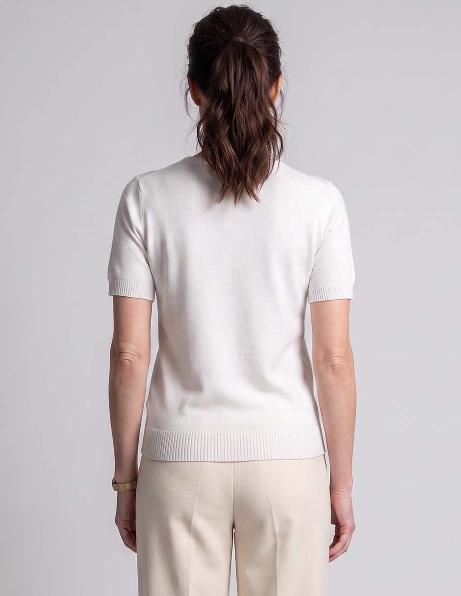 Suéter cuello redondo para mujer 2