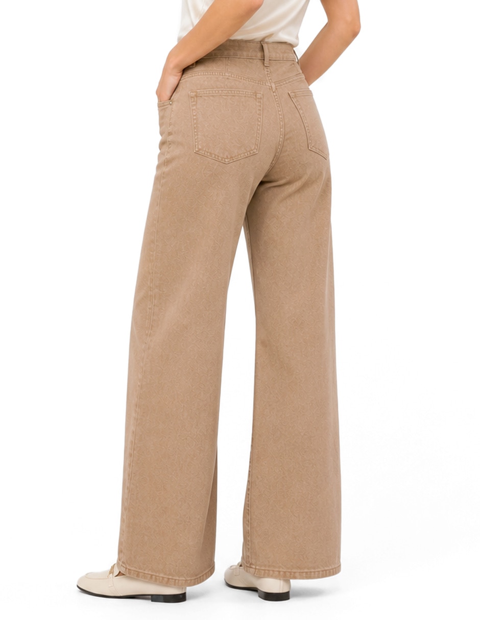 Jeans regular relajado cintura denim para mujer 3