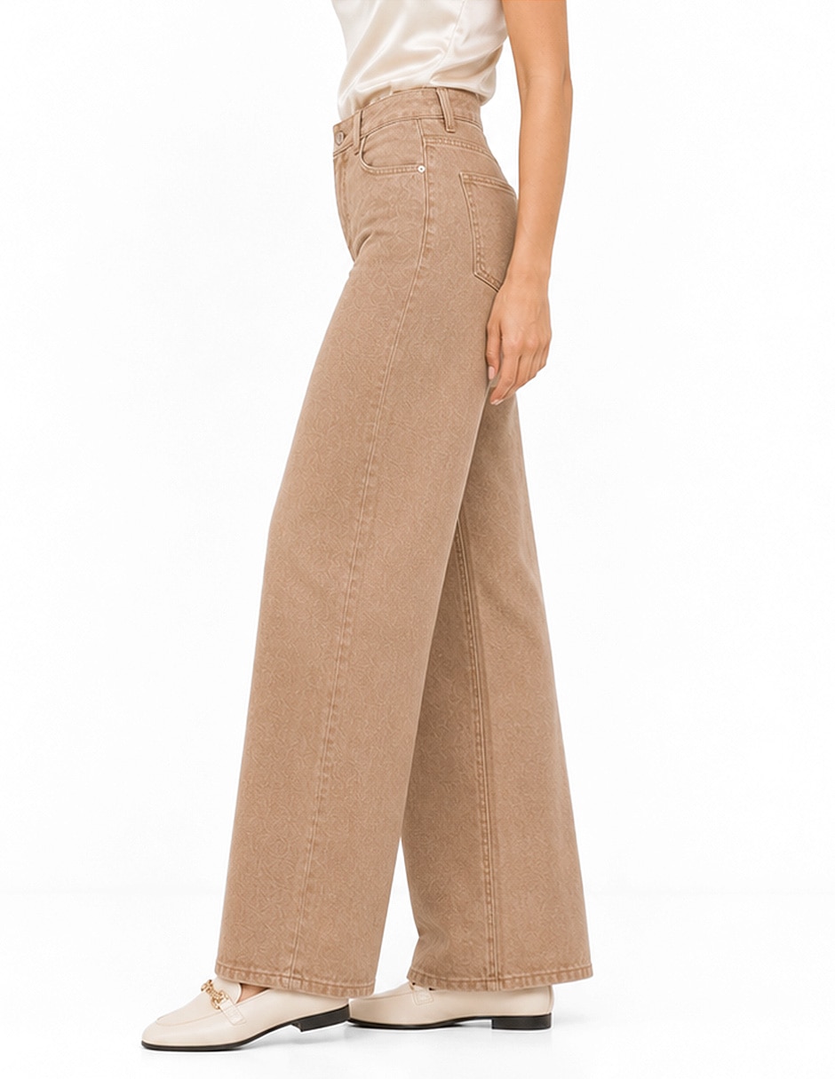 Jeans regular relajado cintura denim para mujer 5