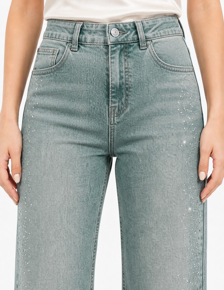 Jeans relajado 226936 denim para mujer 4
