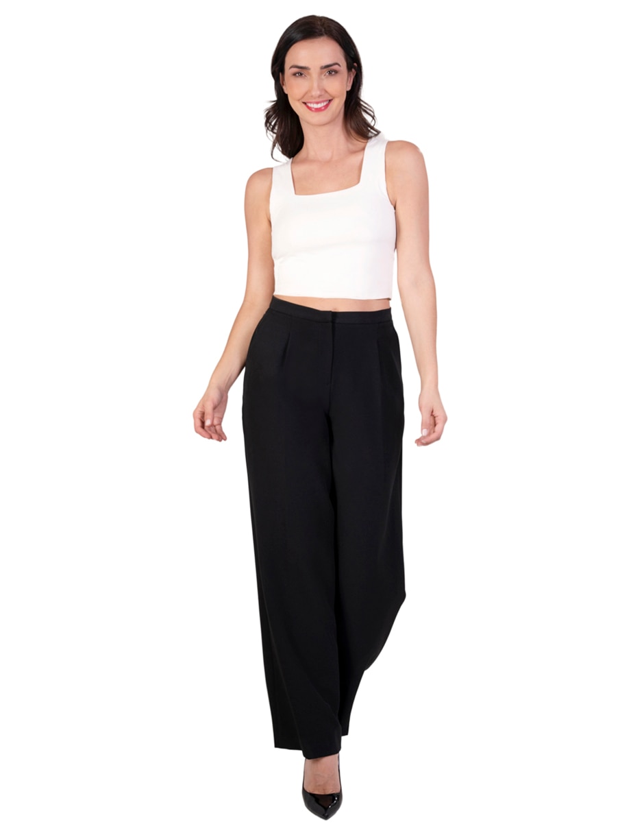 Pantalón de vestir amplio para mujer 2