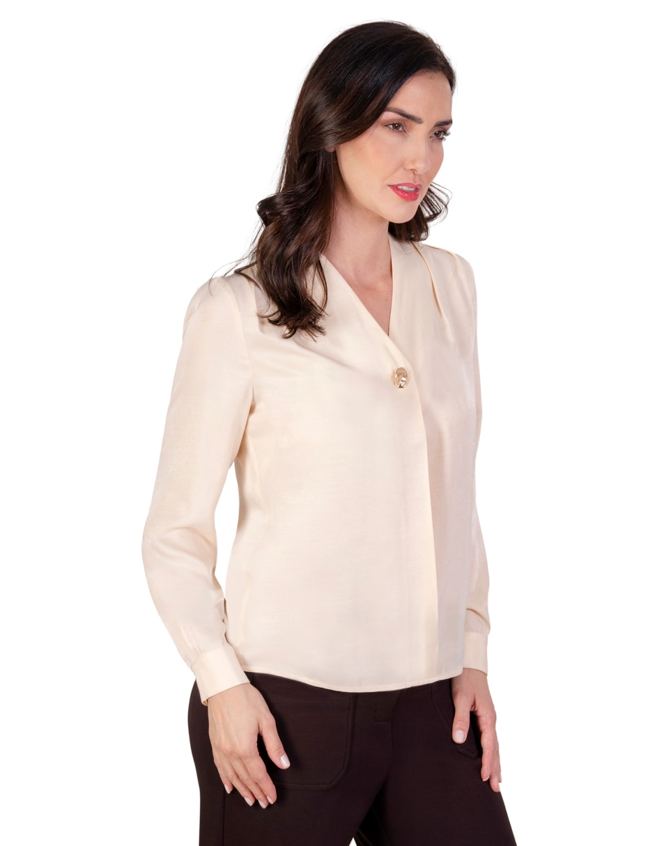 Blusa manga larga para mujer