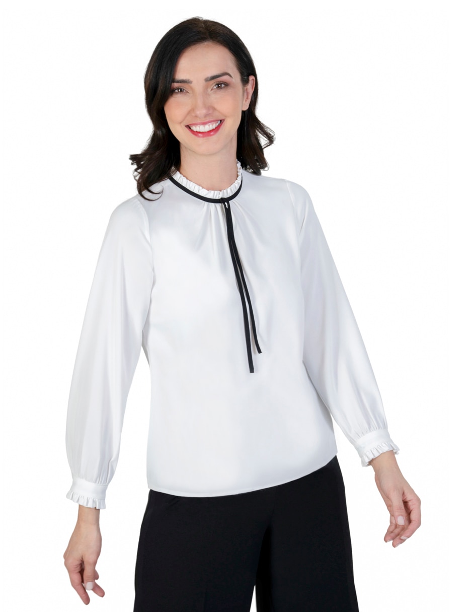 Blusa manga larga para mujer