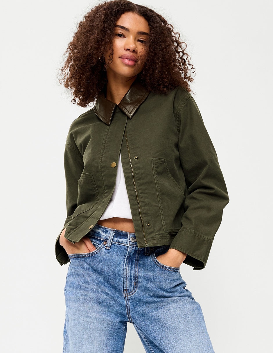 Chamarra casual de algodón para mujer 1