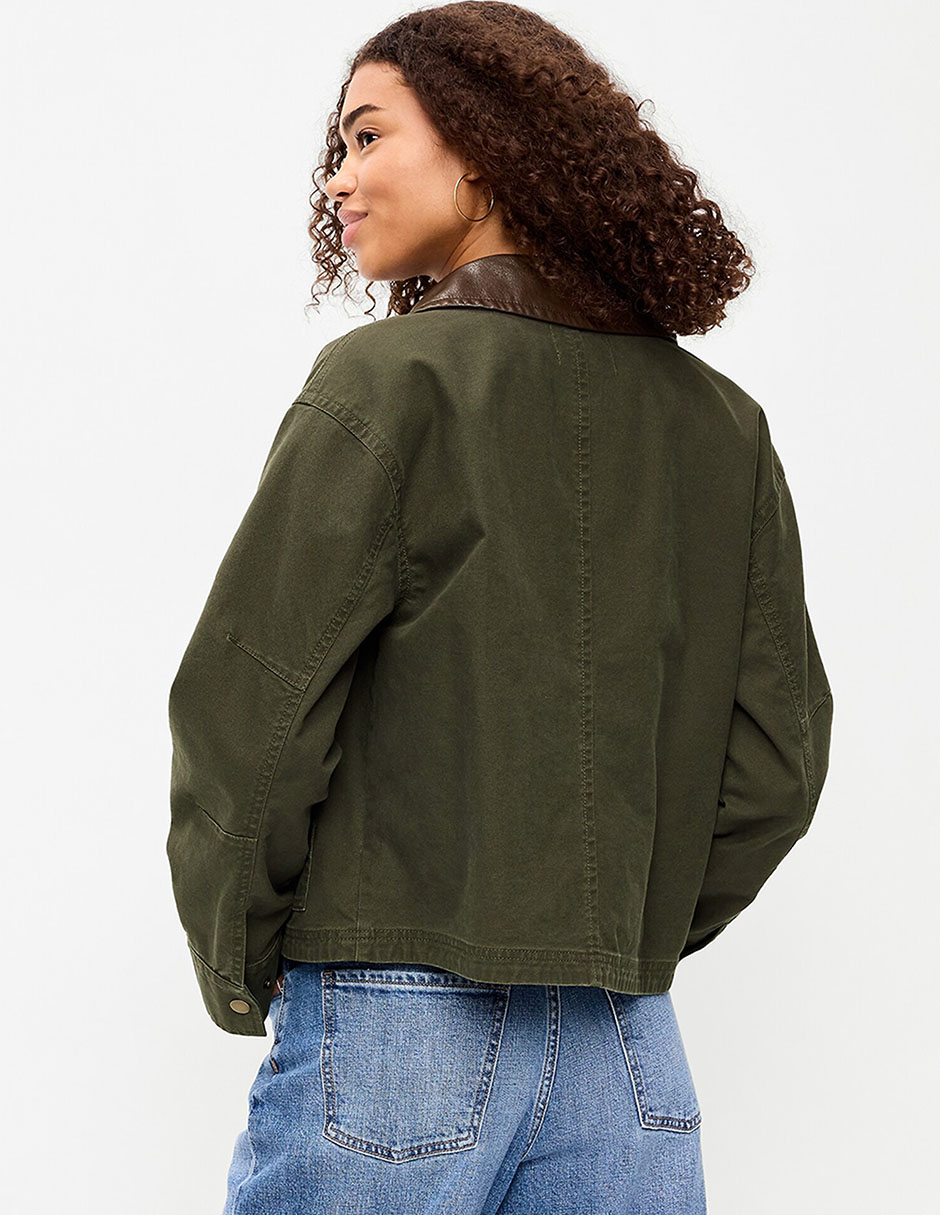 Chamarra casual de algodón para mujer 2