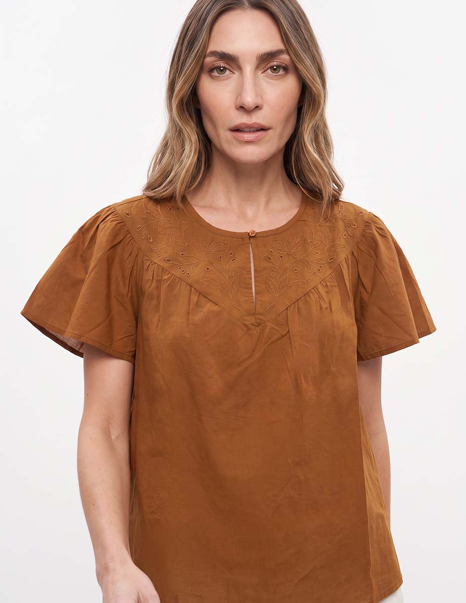Blusa manga corta para mujer 4