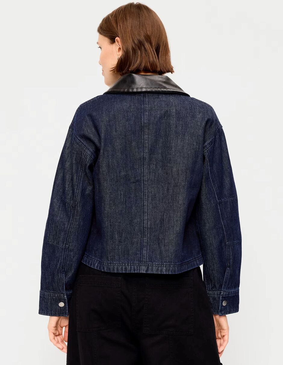 Chamarra denim de algodón para mujer 2