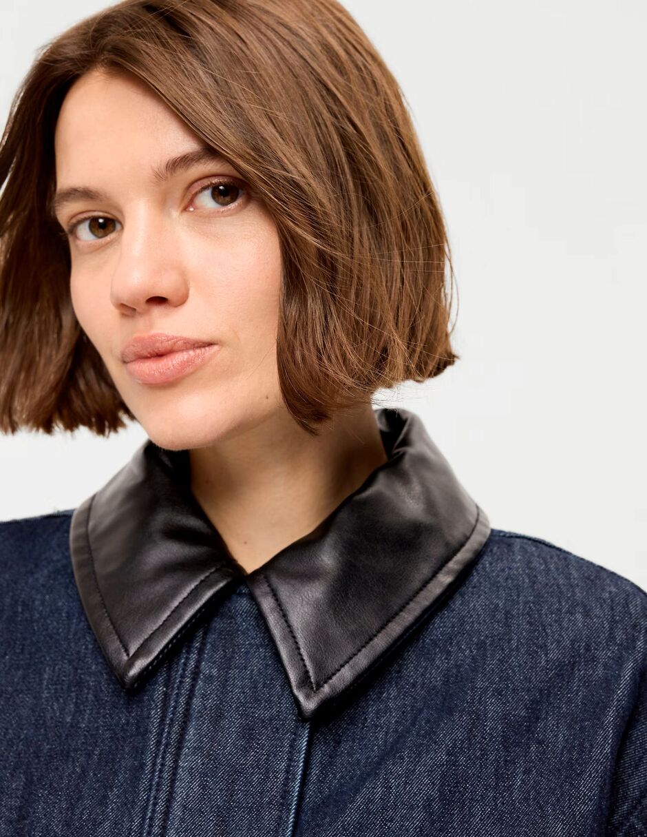 Chamarra denim de algodón para mujer 3