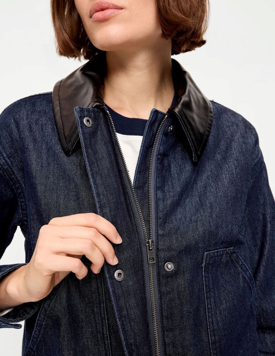 Chamarra denim de algodón para mujer 5