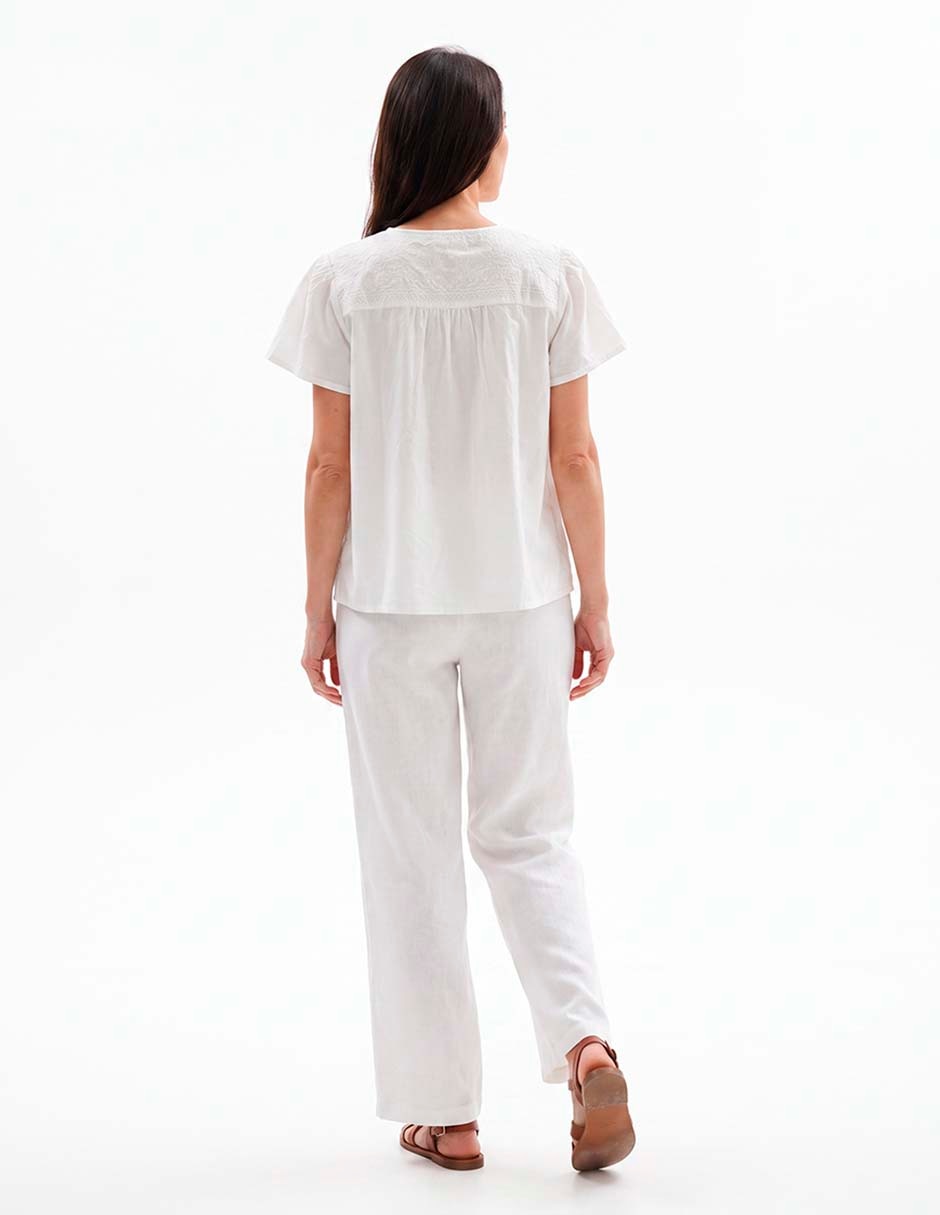Blusa manga corta para mujer 4