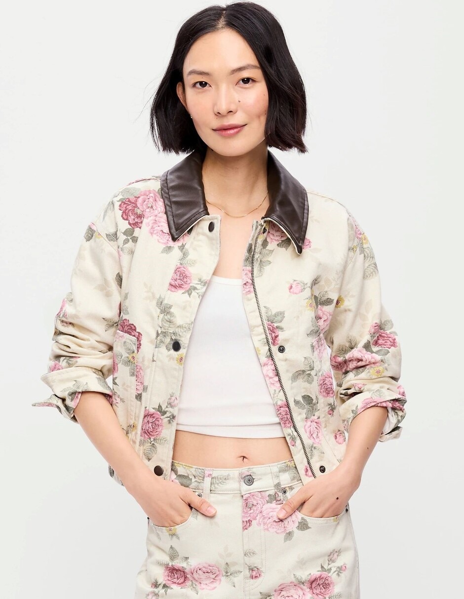 Chamarra denim de algodón para mujer Chamarra denim de algodón para mujer