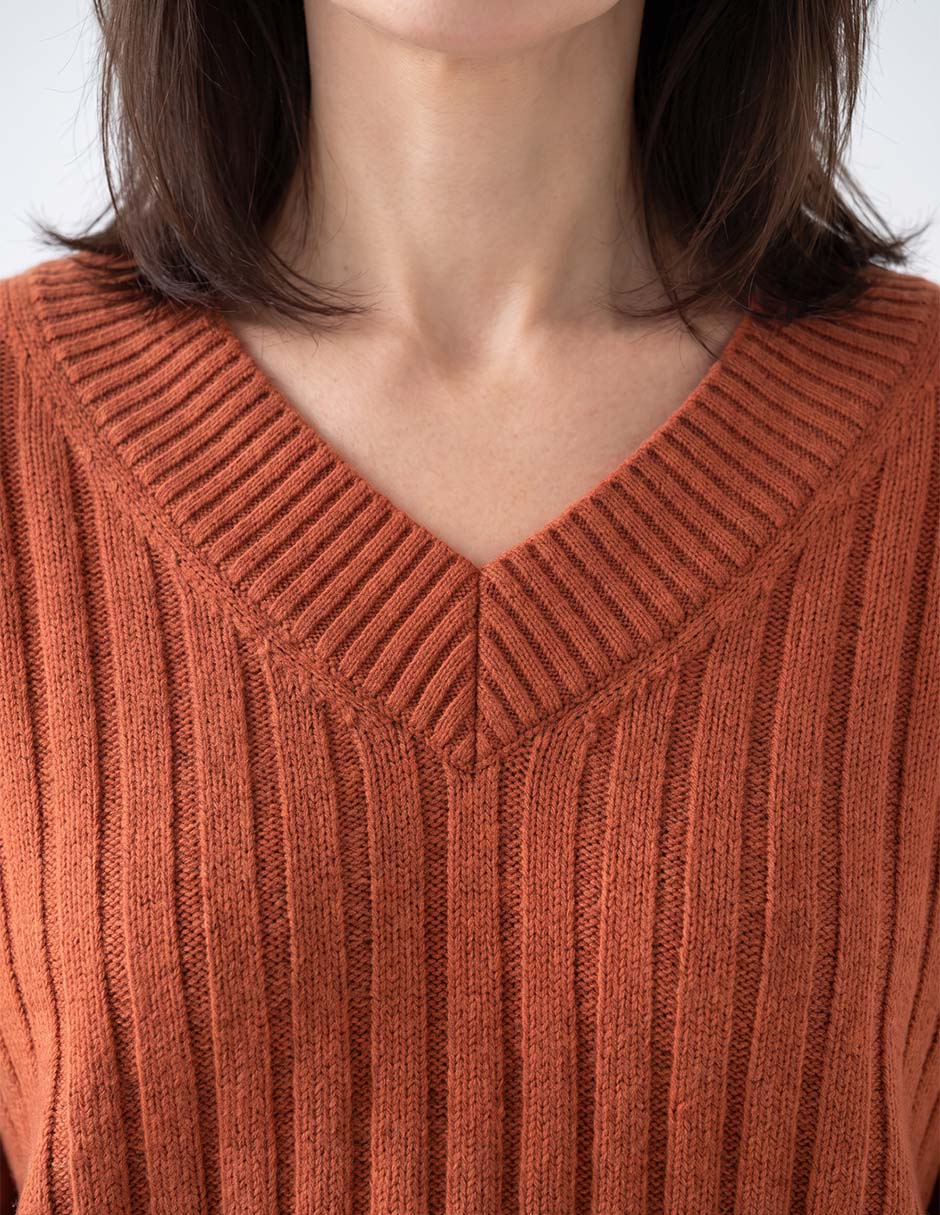Suéter cuello v para mujer 2