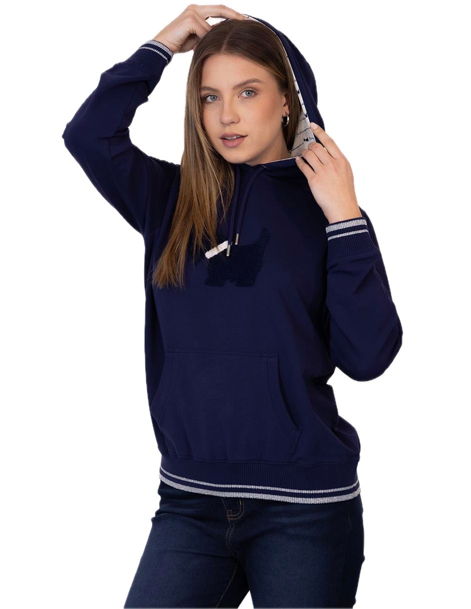 Sudadera con capucha y bolsa para mujer 2