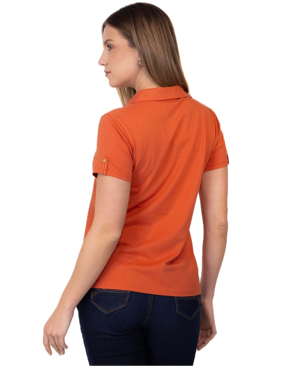 PLAYERA POLO FERRIONI M295, G, NARANJA