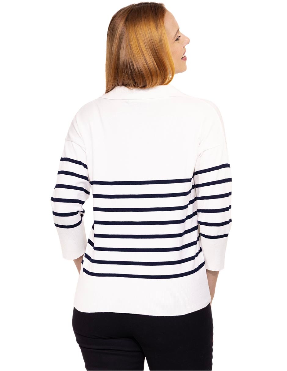 Suéter cuello v para mujer 2