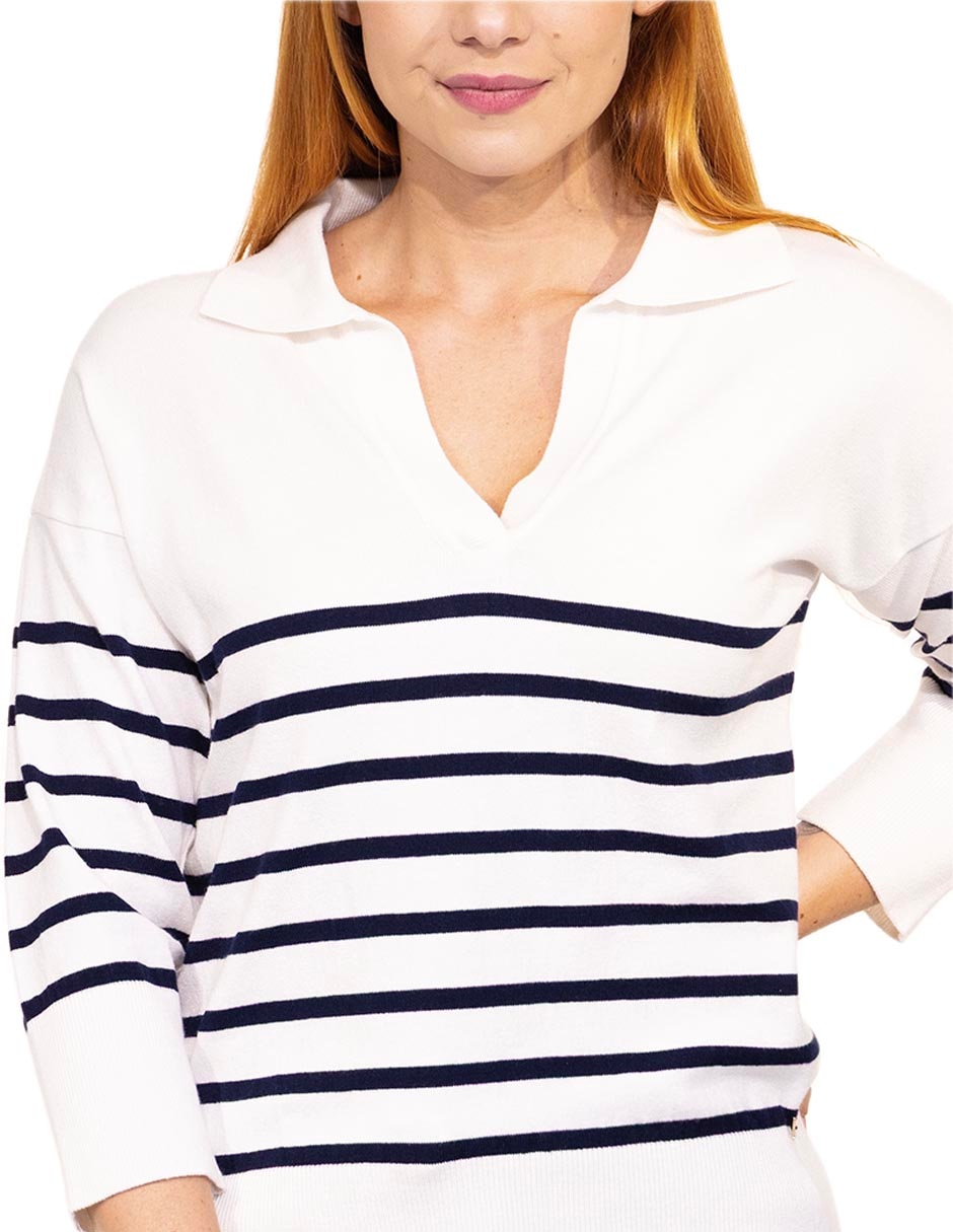 Suéter cuello v para mujer 3