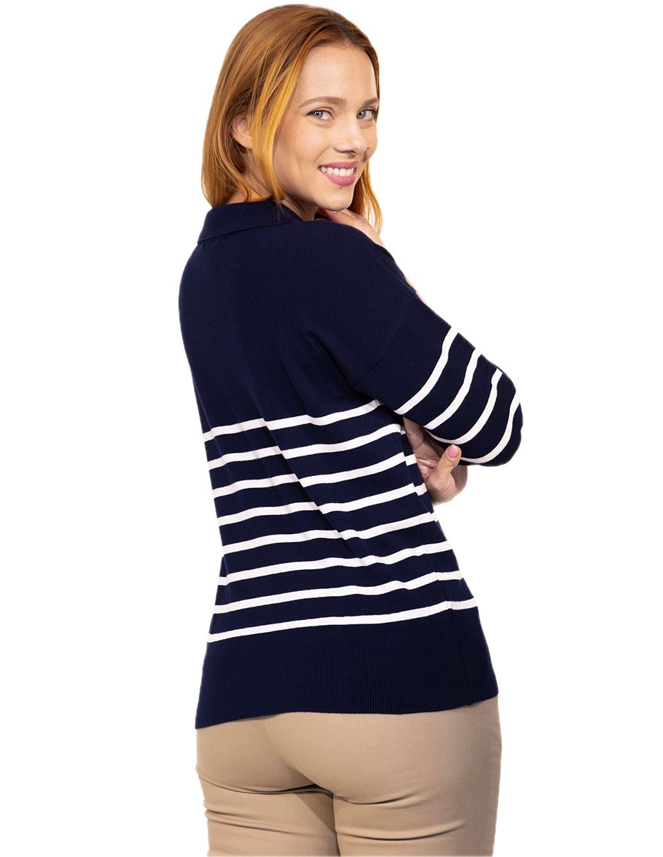 Suéter cuello v para mujer 2