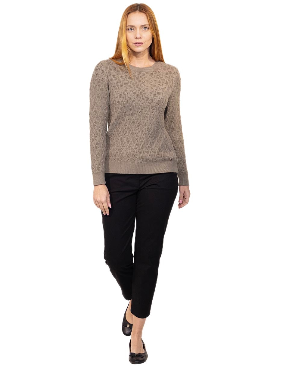 Suéter cuello redondo para mujer 2
