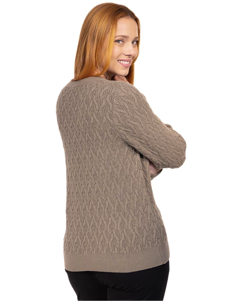 Suéter cuello redondo para mujer 3