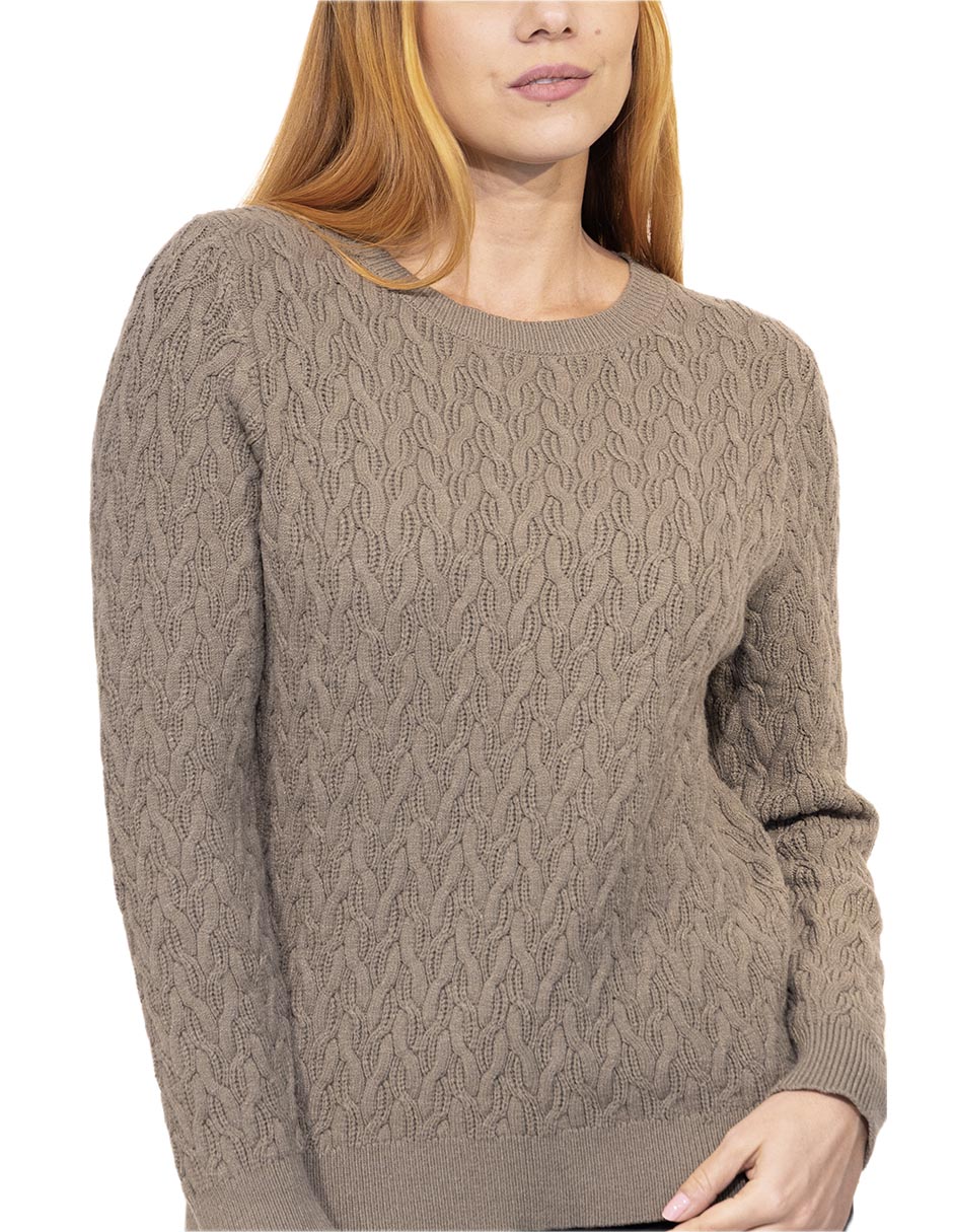 Suéter cuello redondo para mujer 4